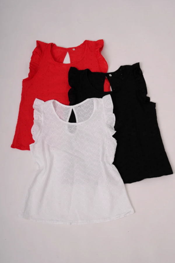 Musculosa con gota broderie plano "GELLY"