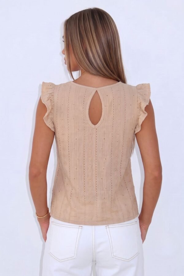 Musculosa gota broderie crep "LARINA"