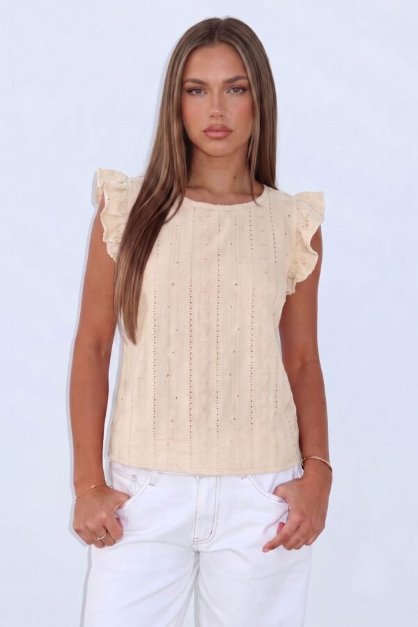 Musculosa gota broderie crep "LARINA"