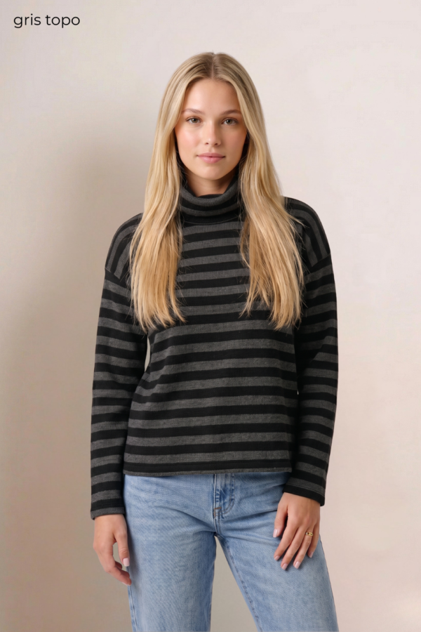 Poleron tela everest raya mediana "LILIA"