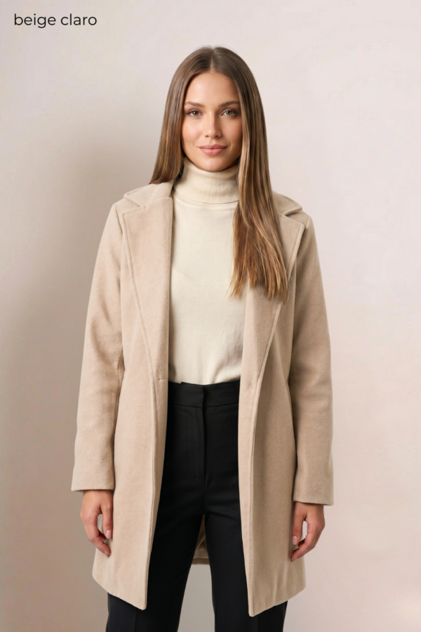 Saco largo paño soft punto "SUGA"