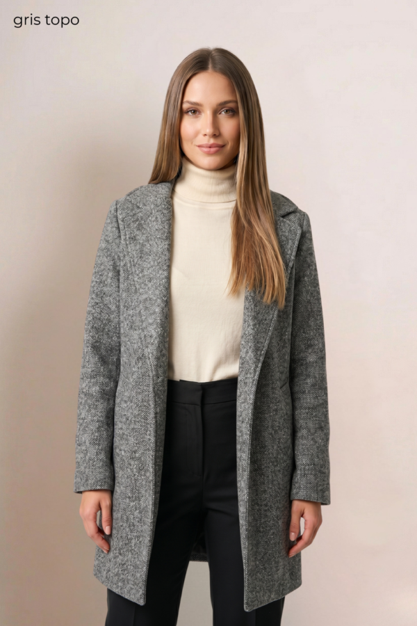 Saco largo paño soft punto "SUGA"