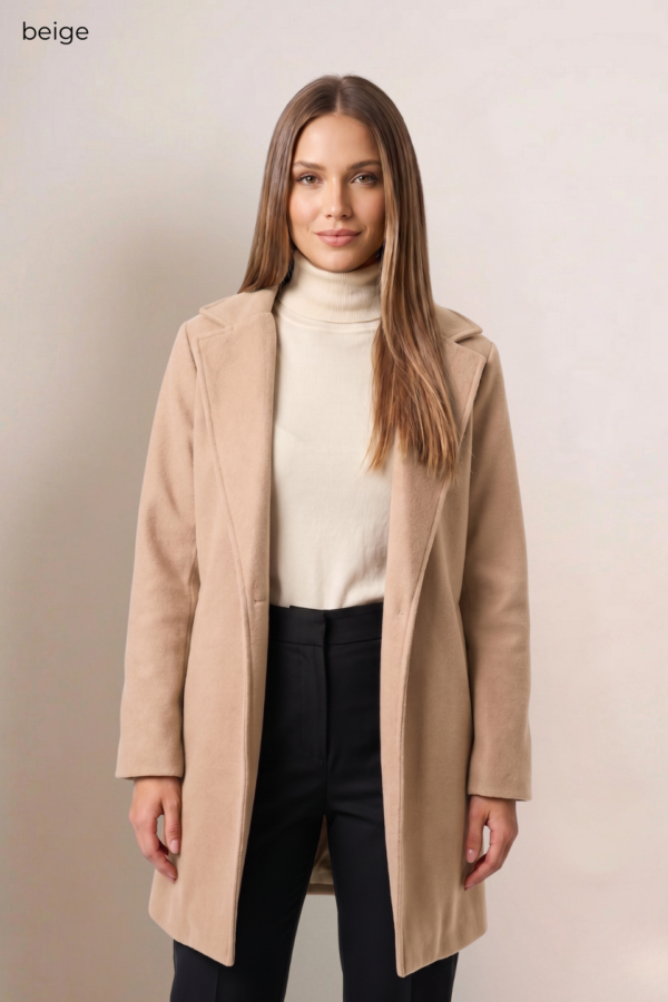 Saco largo paño soft punto "SUGA"