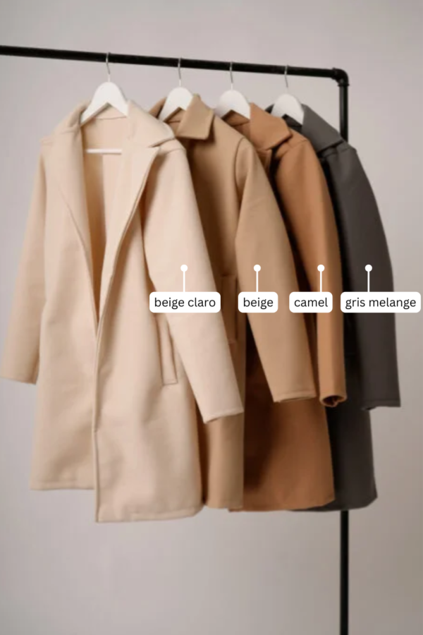 Saco largo paño soft punto "SUGA"