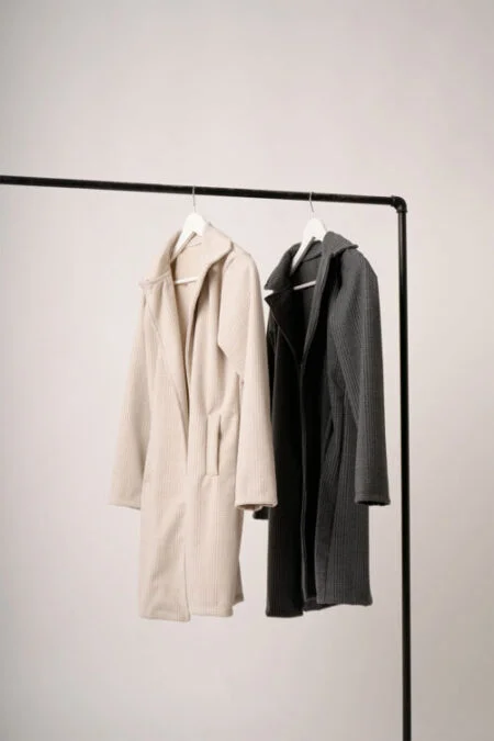 Saco Largo Paño Estampado Cuadrille "MANUELA"