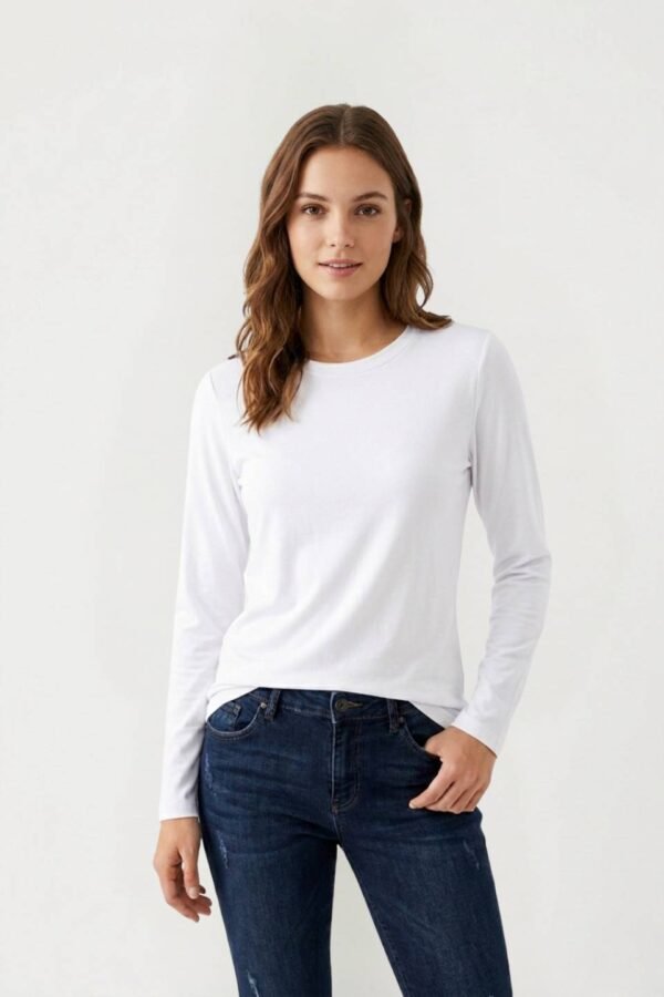 Remera Basica Modal Super Soft Manga Larga Cuello Redondo "RIANY"