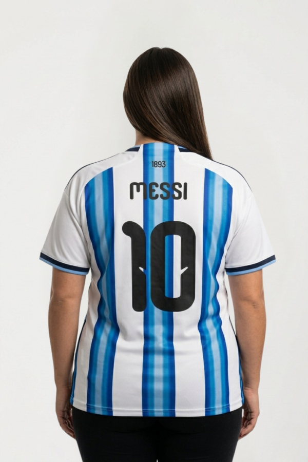 CAMISETA ARGENTINA BORDADA LARGO S-M-L-XL-XXL (stock limitado)