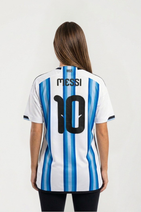 CAMISETA ARGENTINA BORDADA LARGO S-M-L-XL-XXL (stock limitado)