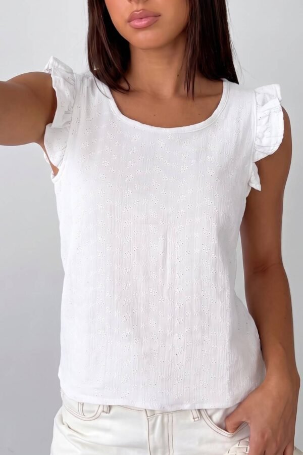 Musculosa gota algodon broderie "CHIARA"