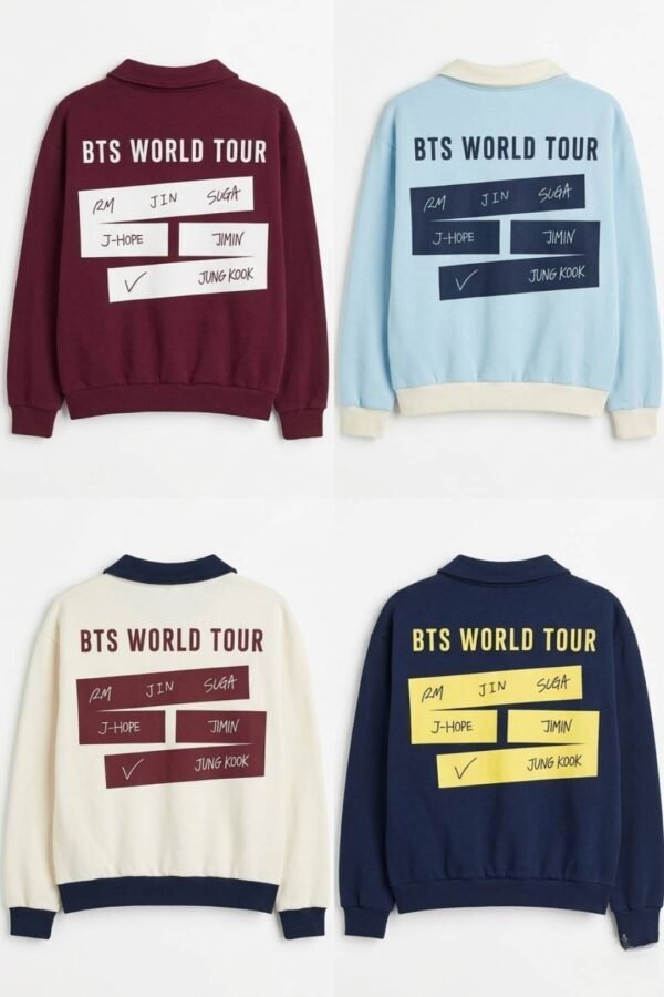 Buzo Chomba Frisado Bts World Tour Estampado Espalda "BTS"