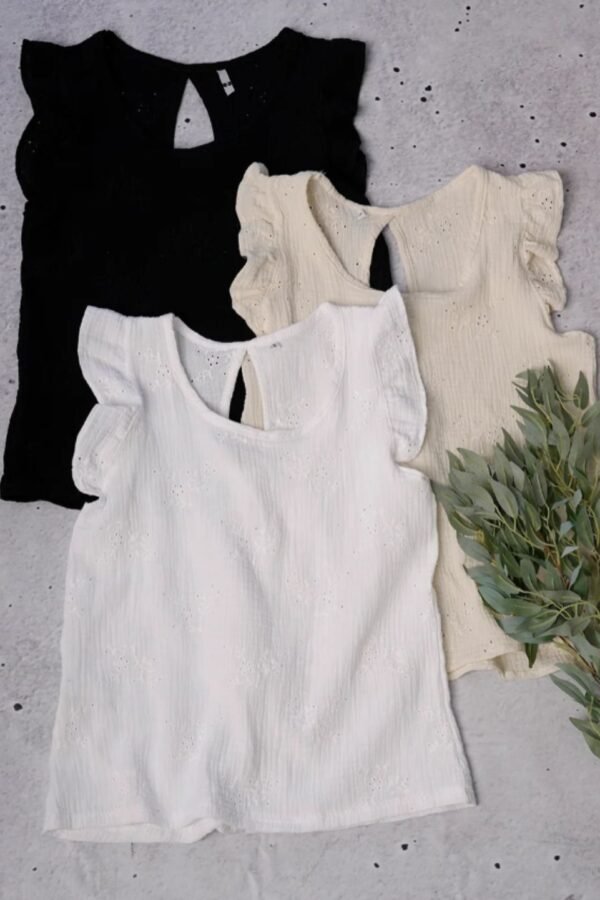 Musculosa gota algodon broderie «MERYL»