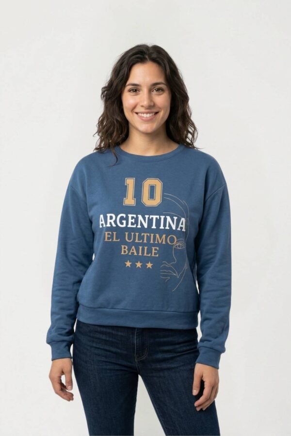Buzo Rustico Frisado Cuello Redondo Estampado El Ultimo "BAILE"