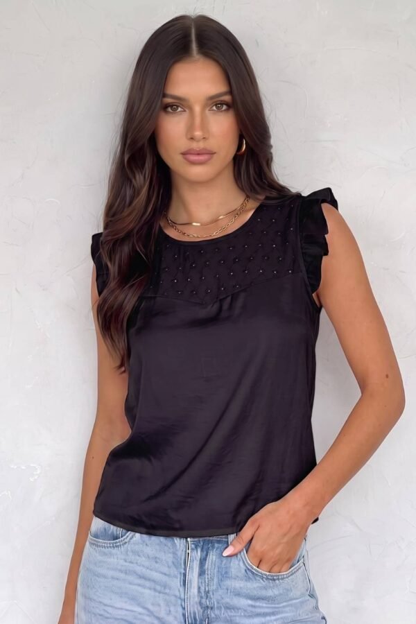Musculosa satin mate con gota "YANINA"