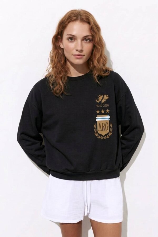 Buzo Rustico Frisado Cuello Redondo Est Logo Argentina "LOGO ARG"