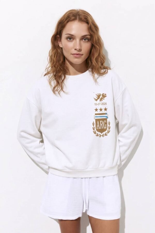 Buzo Rustico Frisado Cuello Redondo Est Logo Argentina "LOGO ARG"