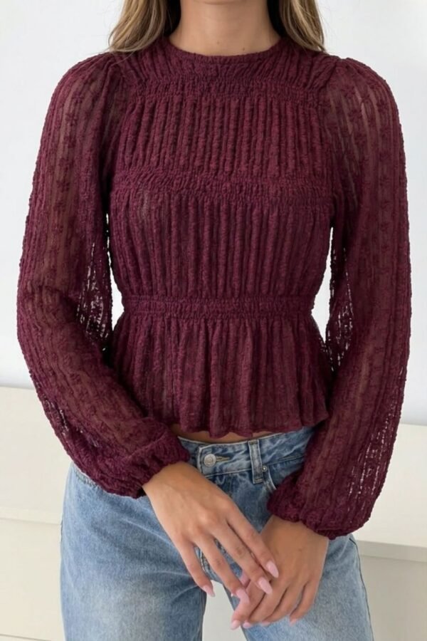 Blusa Flores Paris Lace Elastico Mas Encaje "NALI"