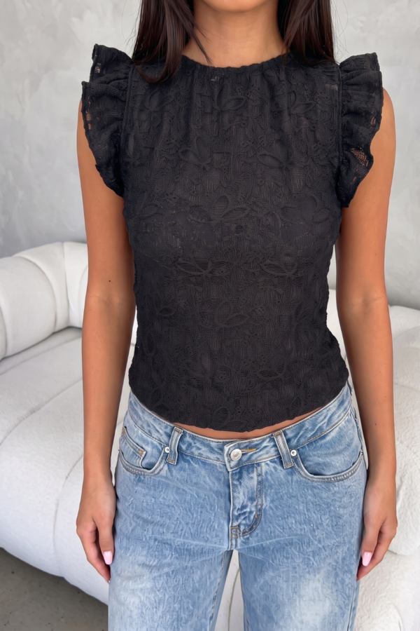 Musculosa de Encaje con Volados "TEA"