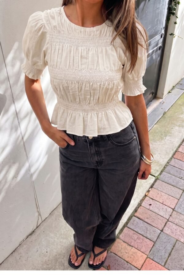 Blusa Cotton Lourdes Fruncido "MULY"