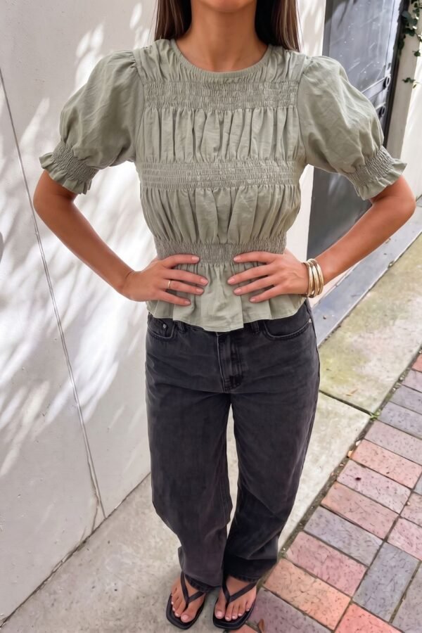 Blusa Cotton Lourdes Fruncido "MULY"