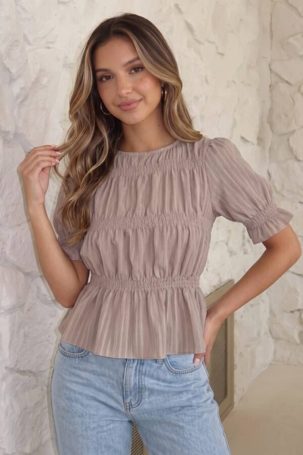 Blusa Crepe Texturizado Fruncida "SAN"
