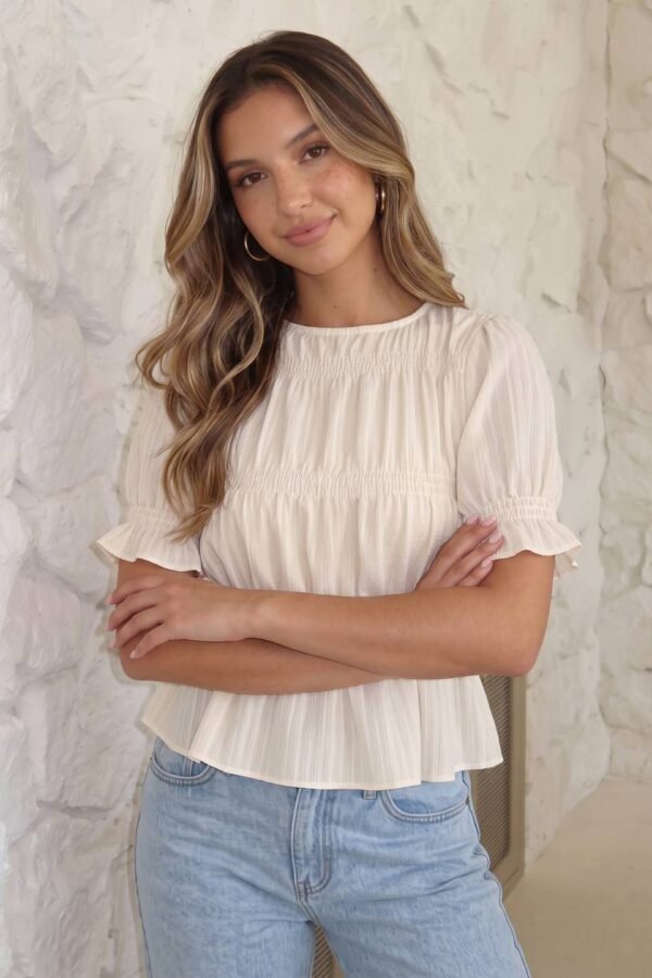 Blusa Crepe Texturizado Fruncida "SAN"