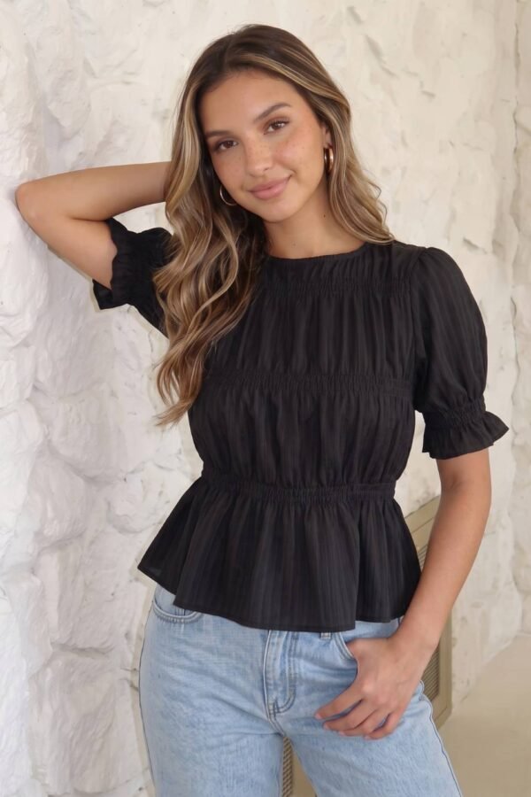 Blusa Crepe Texturizado Fruncida "SAN"