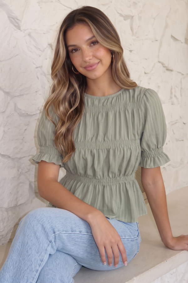 Blusa Crepe Texturizado Fruncida "SAN"